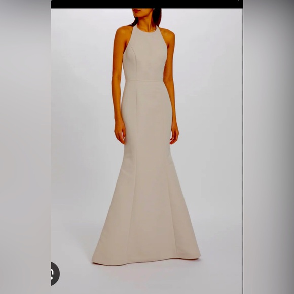 Emerald halter Shanelle dress by Amsale - Picture 1 of 7